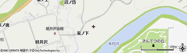 秋田県大館市軽井沢周辺の地図