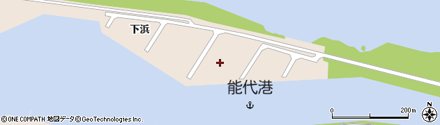 秋田県能代市能代町下浜周辺の地図