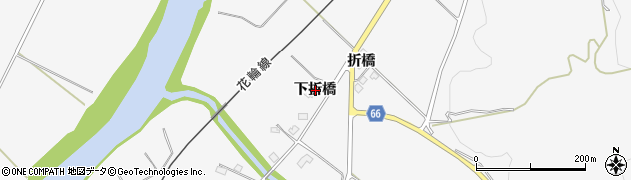 秋田県大館市十二所（下折橋）周辺の地図