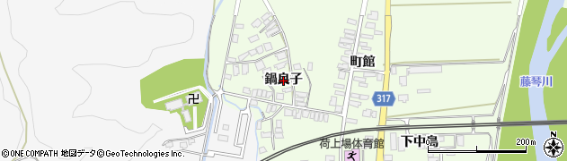 秋田県能代市二ツ井町荷上場（鍋良子）周辺の地図