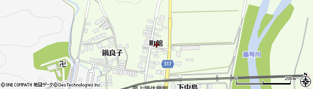 秋田県能代市二ツ井町荷上場町館周辺の地図