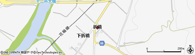 秋田県大館市十二所（折橋）周辺の地図