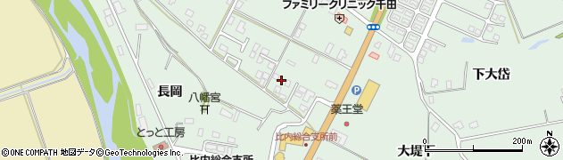 秋田県大館市比内町扇田（新長岡）周辺の地図