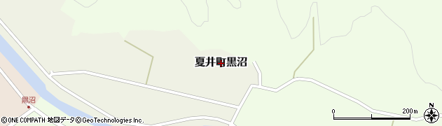 岩手県久慈市夏井町黒沼周辺の地図