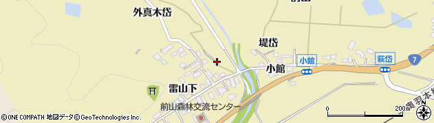 秋田県北秋田市前山周辺の地図