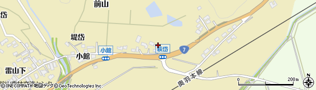 秋田県北秋田市前山（萩岱）周辺の地図