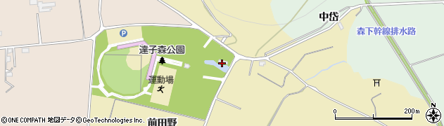 秋田県大館市比内町達子（前田野）周辺の地図