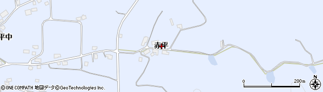 秋田県鹿角市花輪（赤平）周辺の地図