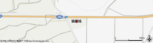 秋田県大館市軽井沢（猿間境）周辺の地図