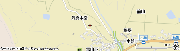 秋田県北秋田市前山外真木岱103周辺の地図