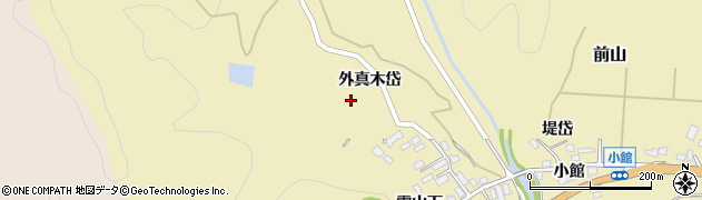 秋田県北秋田市前山外真木岱24周辺の地図