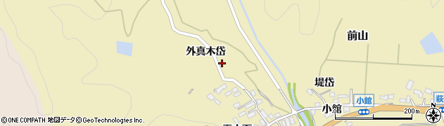 秋田県北秋田市前山外真木岱98周辺の地図