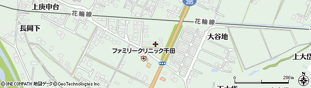 秋田県大館市比内町扇田大谷地周辺の地図