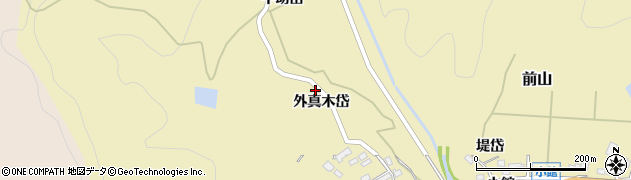 秋田県北秋田市前山外真木岱92周辺の地図