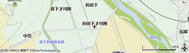 秋田県大館市比内町扇田（釣田下才川附）周辺の地図