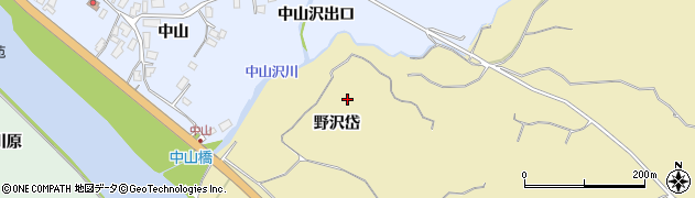秋田県大館市曲田（野沢岱）周辺の地図