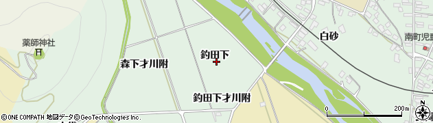 秋田県大館市比内町扇田釣田下周辺の地図