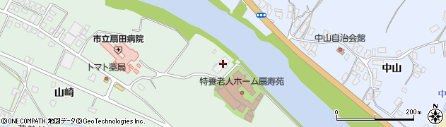 秋田県大館市比内町扇田中山川原72周辺の地図