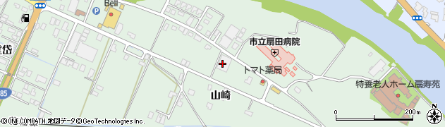 秋田県大館市比内町扇田（山崎）周辺の地図
