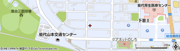 秋田県能代市落合上釜谷地周辺の地図