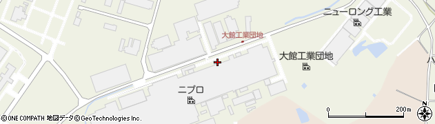 秋田県大館市二井田羽貫谷地1周辺の地図