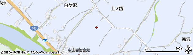 秋田県大館市中山周辺の地図