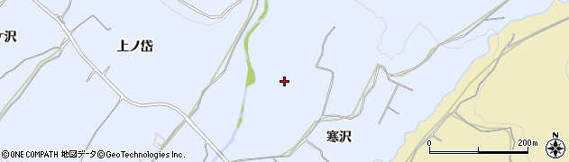 秋田県大館市中山（寒沢）周辺の地図