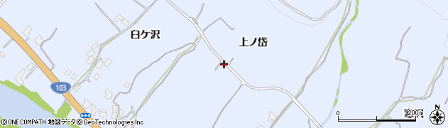 秋田県大館市中山上ノ岱周辺の地図