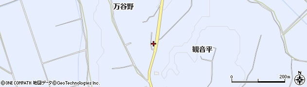 秋田県鹿角市花輪万谷野周辺の地図