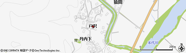 秋田県大館市猿間戸沢周辺の地図