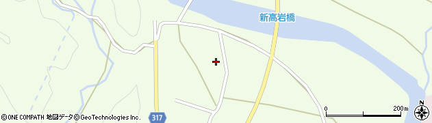 秋田県能代市二ツ井町荷上場（開発川原）周辺の地図