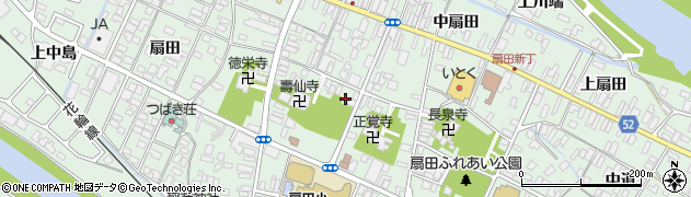 秋田県大館市比内町扇田（南扇田）周辺の地図