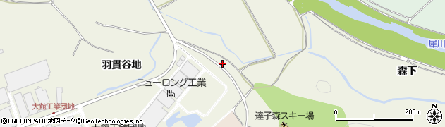 秋田県大館市二井田羽貫谷地9周辺の地図