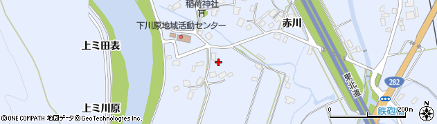 秋田県鹿角市花輪下川原33周辺の地図