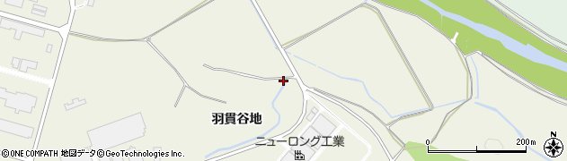 秋田県大館市二井田羽貫谷地14周辺の地図