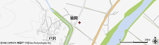 秋田県大館市猿間（戸沢向）周辺の地図