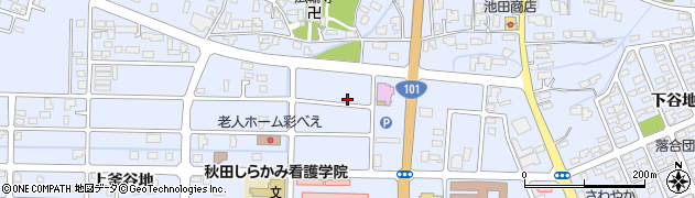 秋田県能代市落合上前田192周辺の地図