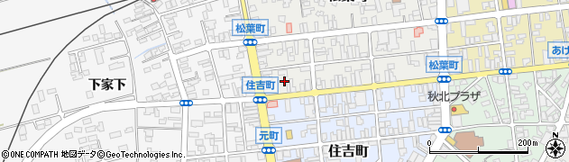 秋田県北秋田市松葉町13周辺の地図