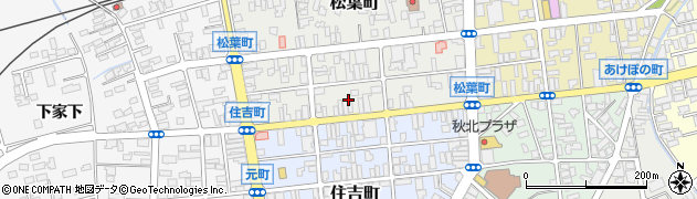 秋田県北秋田市松葉町12周辺の地図