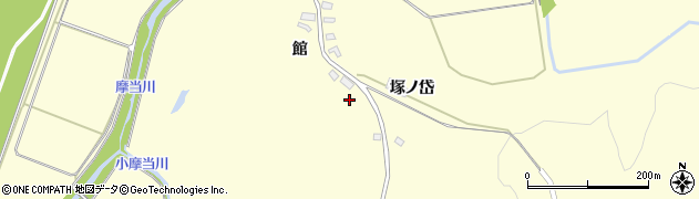 秋田県北秋田市栄（館）周辺の地図