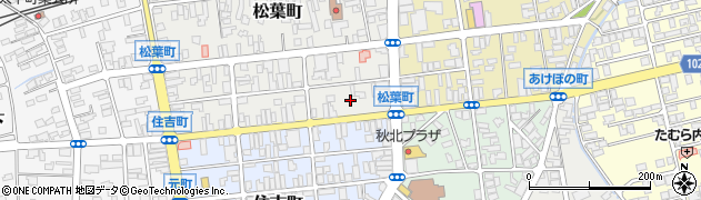 秋田県北秋田市松葉町11周辺の地図