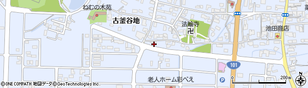 秋田県能代市落合上釜谷地20周辺の地図