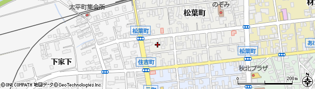 秋田県北秋田市松葉町8周辺の地図