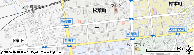 秋田県北秋田市松葉町9周辺の地図
