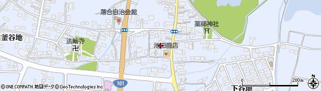 秋田県能代市落合落合周辺の地図