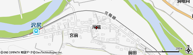 秋田県大館市十二所（川端）周辺の地図