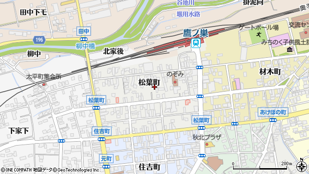 〒018-3321 秋田県北秋田市松葉町の地図