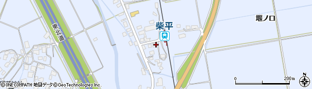 秋田県鹿角市花輪堰ノ口周辺の地図