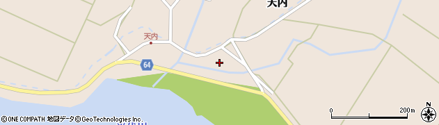 秋田県能代市天内上悪土周辺の地図
