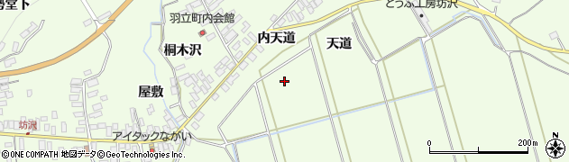 秋田県北秋田市坊沢（天道）周辺の地図